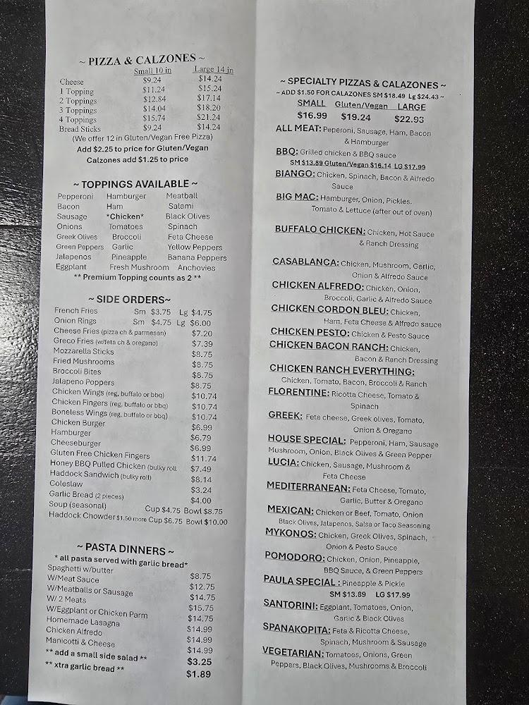 Townies Subs & Slices Menu image 1